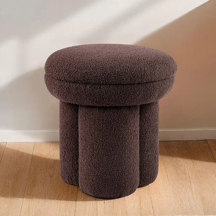 Thorne Mushroom Stool – Brown Teddy Fabric Denmark Home