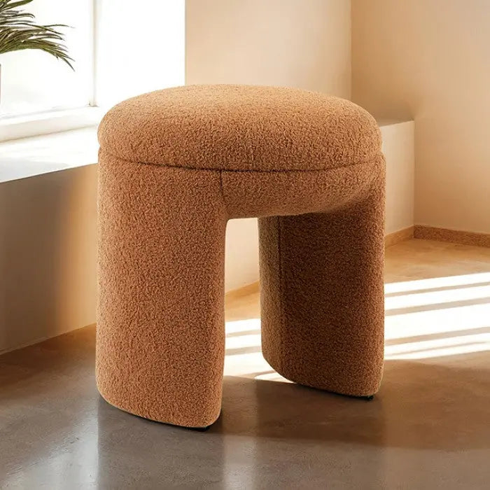 Sindre Teddy Stool – Saddle Brown Shearling Denmark Home