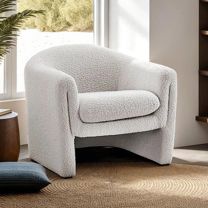 Basis Accent Chair – White Boucle Denmark Home