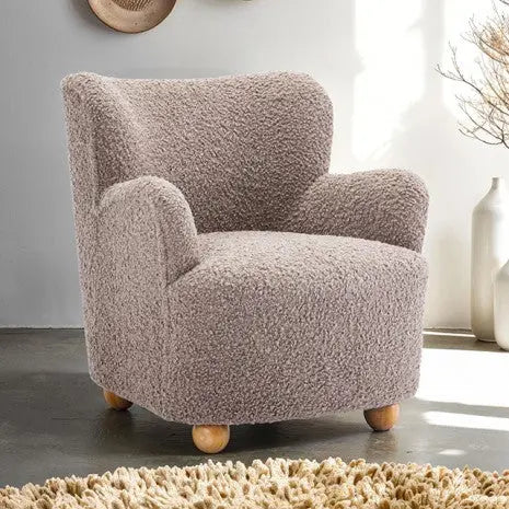 Skarne Accent Chair – Mushroom Fabric Denmark Home