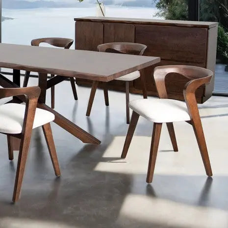 Kael Dining Table – Rich Walnut Solid Wood with Integrated Storage Denmark Home