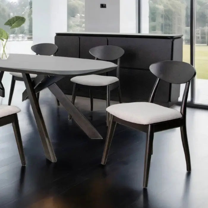 Valen 7-Piece Dining Set – Black Wenge Denmark Home