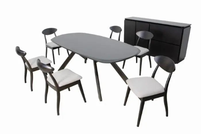 Valen 7-Piece Dining Set – Black Wenge Denmark Home