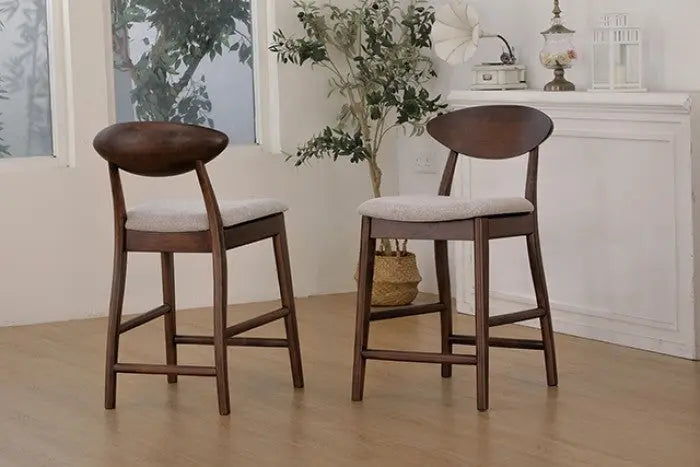 Valen Counter Height Dining Chair – Rich Walnut (Set of 2) Denmark Home