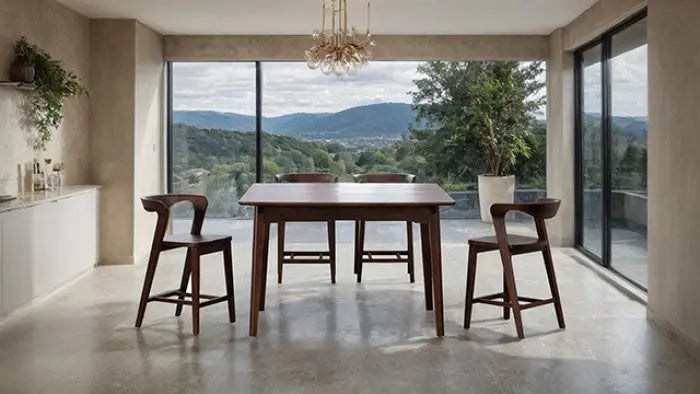 Halvar 5-Piece Counter-Height Dining Set – Rich Walnut Denmark Home