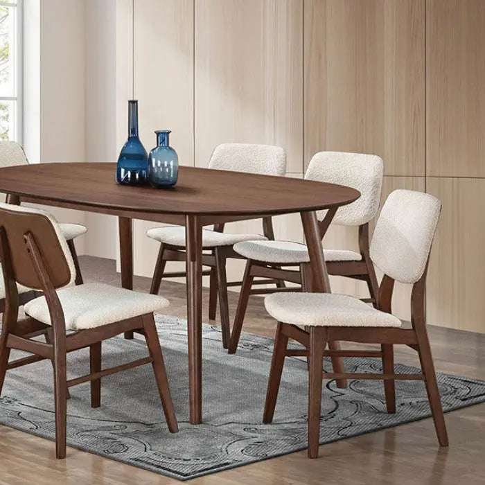 Noll Dining Table – Walnut Top with Angled Leg Chairs Denmark Home