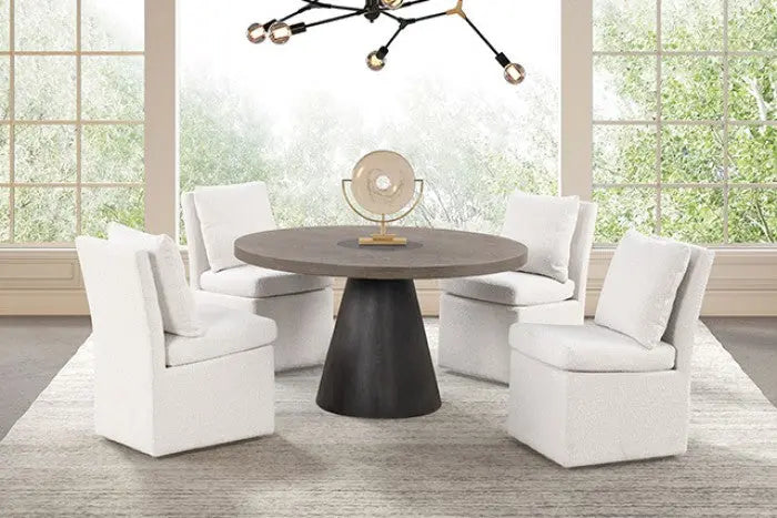 Stradaj 5-Piece Dining Set – Rustic Oak & Dark Walnut Denmark Home