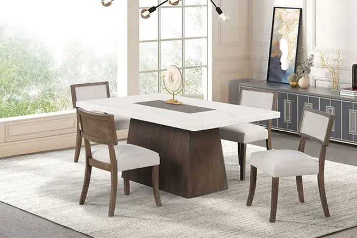 Havn 7-Piece Dining Set – Dark Walnut Marble Denmark Home