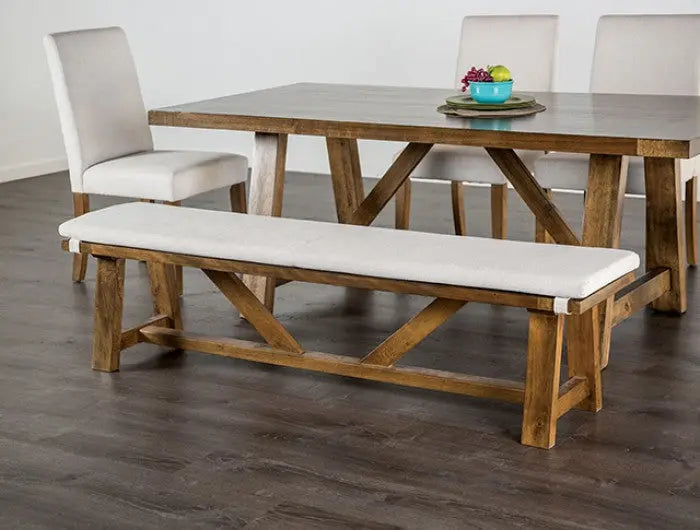 Rune Dining Bench with Upholstered Cushion Denmark Home