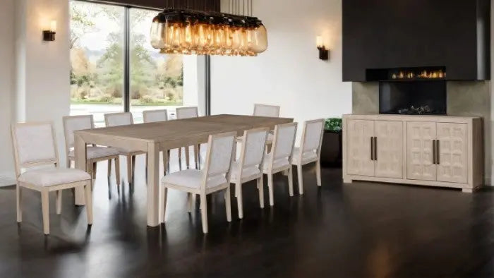 Axis 9-Piece Extendable Dining Set – Tawny Oak Denmark Home