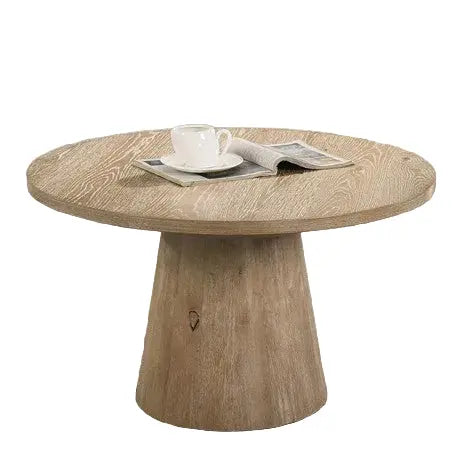 Tervik Cocktail Table – Natural Oak with Cone-Shaped Pedestal Base Denmark Home