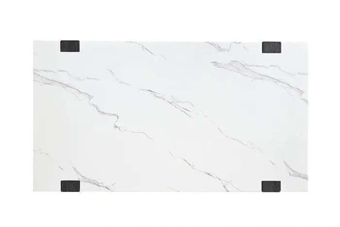 Thurlow Coffee Table – White/Black with Faux Marble Top Denmark Home