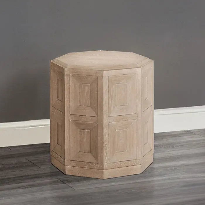 Axis End Table – Tawny with Ornamental Sunken Panels Denmark Home