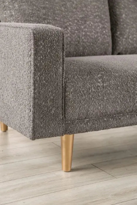Solvalla Loveseat – Charcoal Gray Boucle Denmark Home