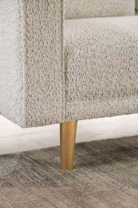 Solvalla Sofa – Off-White Bouclé with Bench Seat & Track Arms Denmark Home