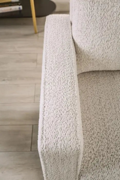 Solvalla Sofa – Off-White Bouclé with Bench Seat & Track Arms Denmark Home