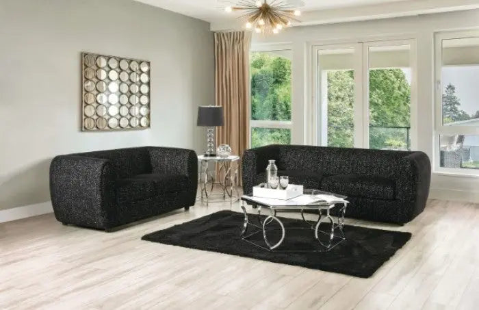 Fold Loveseat –Black Bouclé Tuxedo Design Denmark Home