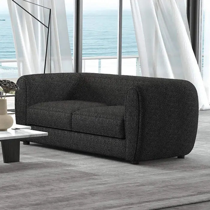 Fold Loveseat –Black Bouclé Tuxedo Design Denmark Home