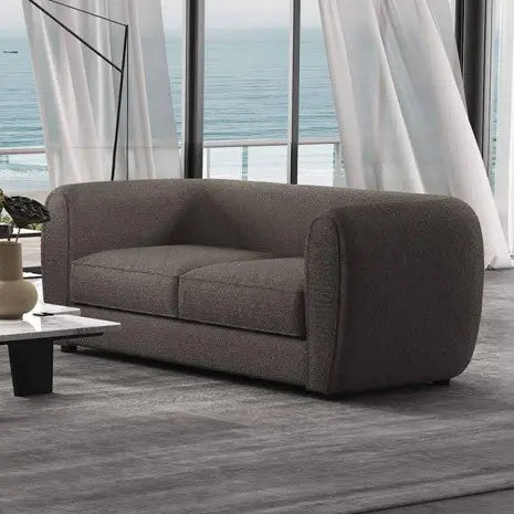 Fold Loveseat –Charcoal Gray Bouclé Tuxedo Design Denmark Home