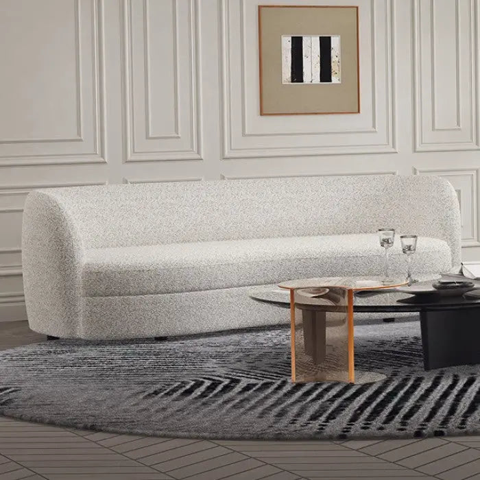 Slate Sofa – Off-White Bouclé Kidney Silhouette Denmark Home