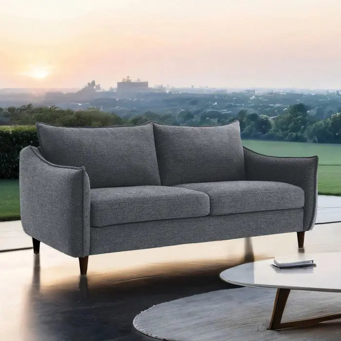 Elinor Loveseat –  Gray Chenille Denmark Home