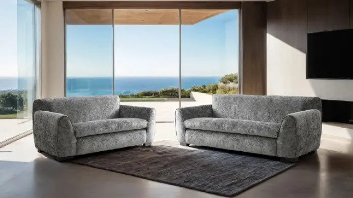 Ayla Loveseat – Light Gray Chenille Bench Seating Denmark Home