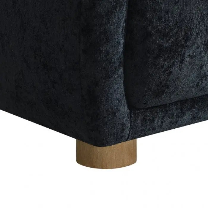 Arcen Sofa – Black Chenille with Sloped Arms Denmark Home