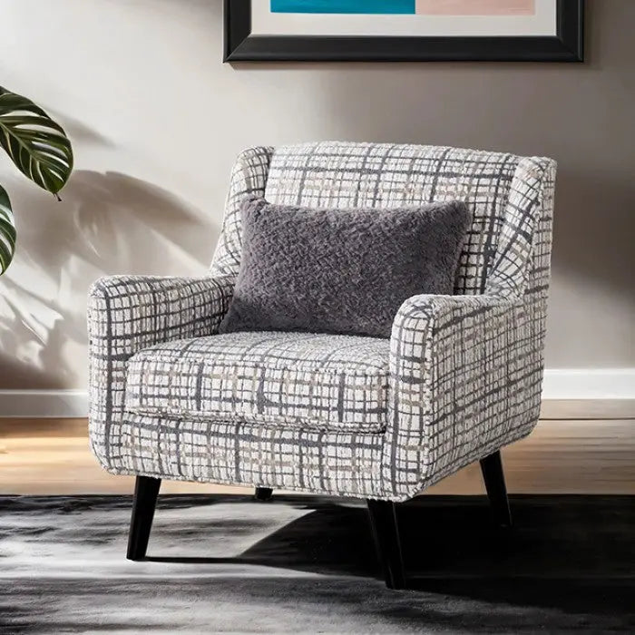 Lucerne Chair – White/Black Fabric Denmark Home