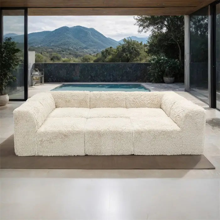 Riff  Daybed – Sand Faux Fur with Compressed Foam Denmark Home