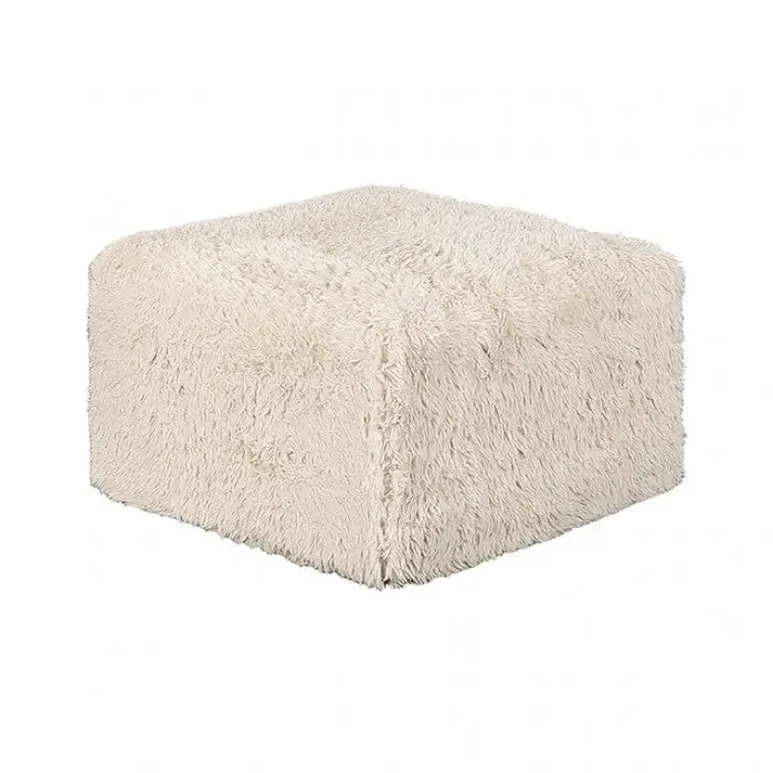 Riff Large L-Sectional Sofa with Ottoman – Sand Faux Fur Denmark Home