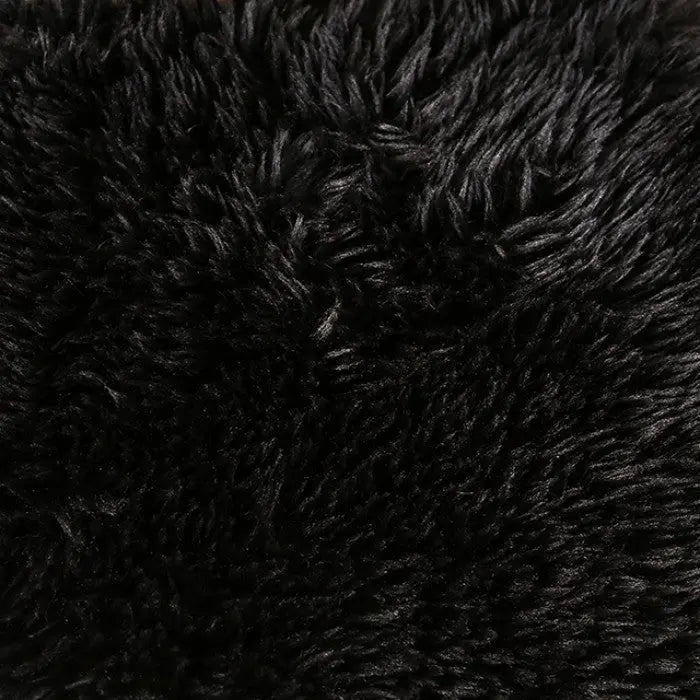 Riff Large L-Sectional Sofa with Ottoman – Black Faux Fur Denmark Home
