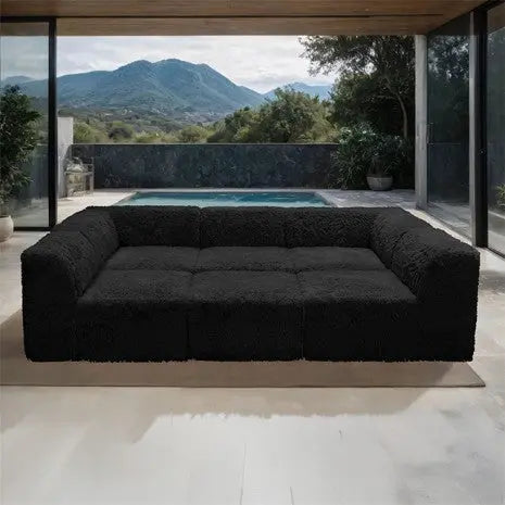 Riff Daybed – Black Faux Fur with Compressed Foam Denmark Home