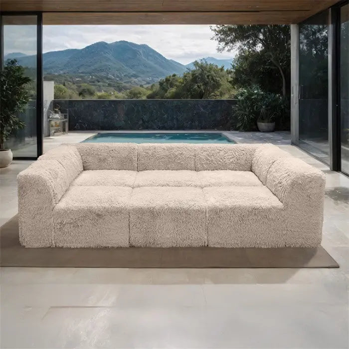 Riff Daybed – Taupe Faux Fur with Compressed Foam Denmark Home