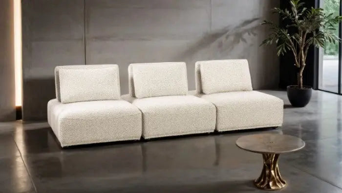 Eska 3-Seater Sofa – Beige Boucle with Modular Design Denmark Home