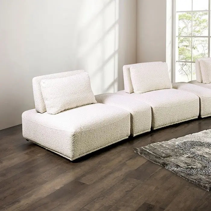 Eska Curved 3-Seater – Contemporary Beige Bouclé Denmark Home