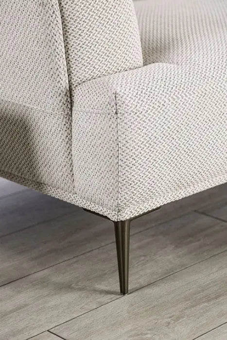 Moden Loveseat – Beige Chenille with Metal Legs Denmark Home
