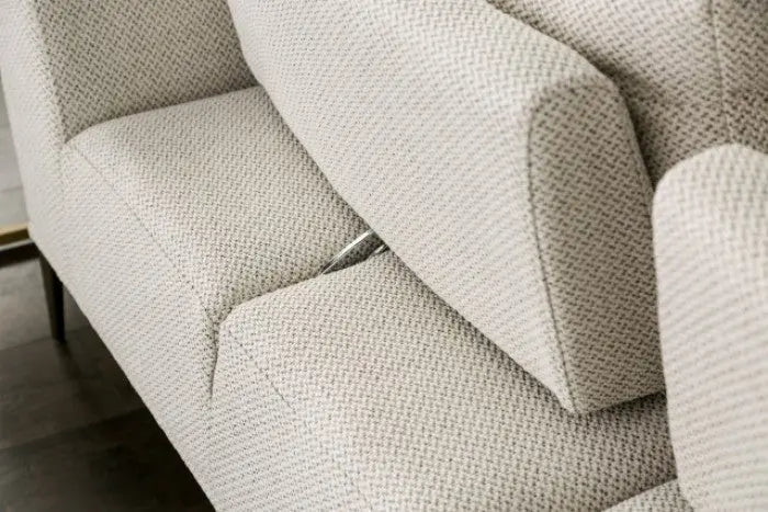Moden J-Shaped Sectional – Contemporary Beige Chenille Denmark Home