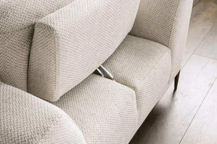 Moden Accent Chair – Beige Chenille with Metal Legs Denmark Home