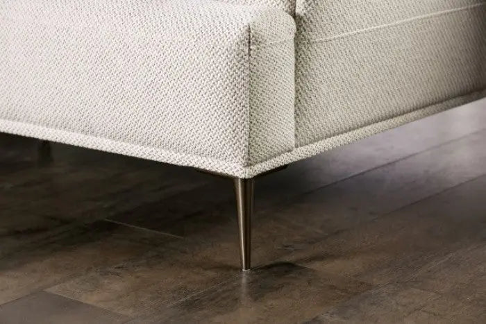 Moden Accent Chair – Beige Chenille with Metal Legs Denmark Home
