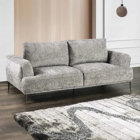 Moden Sofa – Gray Chenille with Wide Seat and Flared Arms Denmark Home