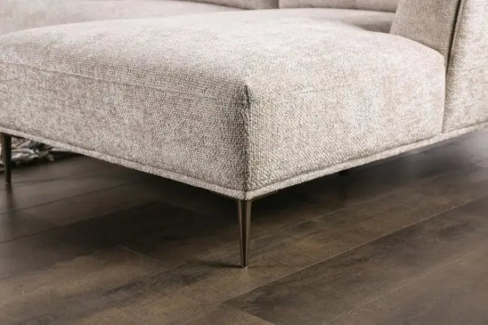 Moden Loveseat – Light Brown Chenille with Metal Legs Denmark Home