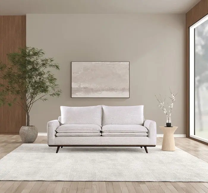 Isola Sofa – Dark Brown Frame with Light Gray Cushions Denmark Home