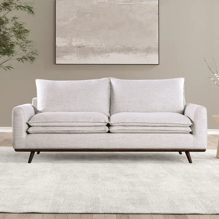 Isola Sofa – Dark Brown Frame with Light Gray Cushions Denmark Home