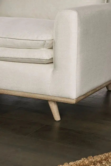 Isola Sofa – Oak Frame with Linen White Cushions Denmark Home
