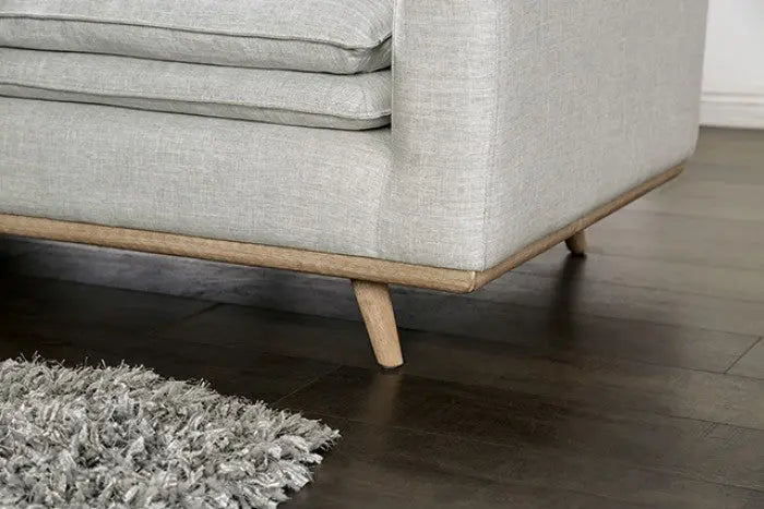 Isola Sofa – Oak Frame with Light Gray Cushions Denmark Home