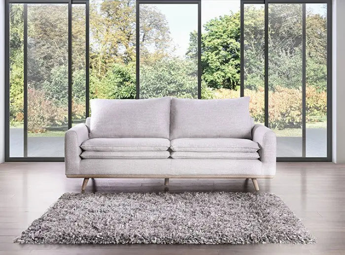 Isola Sofa – Oak Frame with Light Gray Cushions Denmark Home