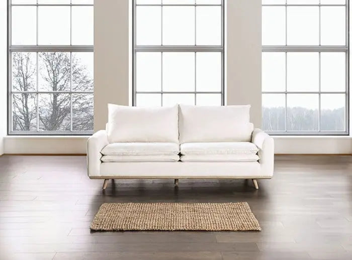 Isola Sofa – Oak Frame with Linen White Cushions Denmark Home