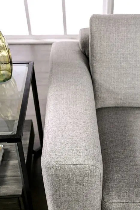 Element Loveseat – Gray Chenille with Track Arms Denmark Home