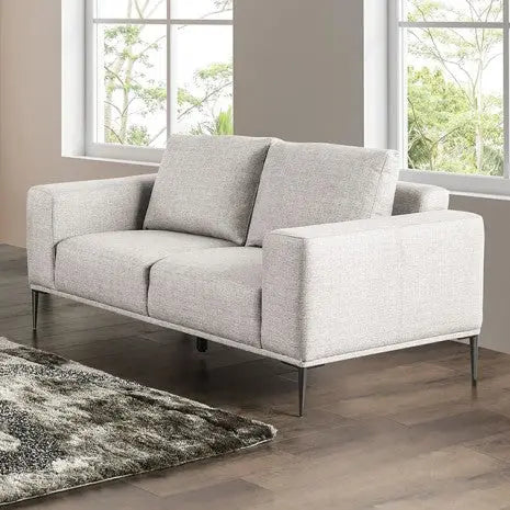 Element Loveseat – Gray Chenille with Track Arms Denmark Home