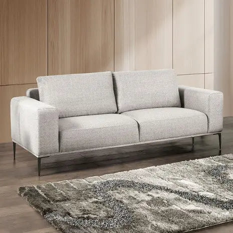 Element Sofa – Gray Chenille with Removable Feather Blend Back Pillows Denmark Home